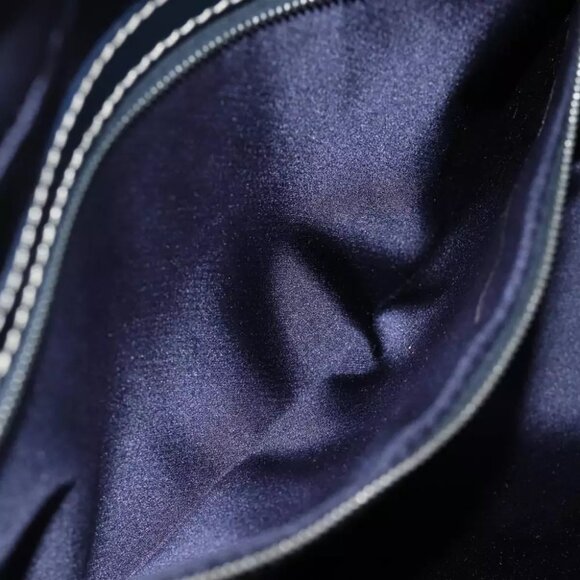 FENDI Zucchino Canvas Hand Bag Navy Auth 73581 - Picture 11 of 12